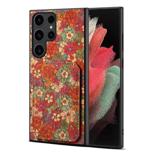 Funda para Teléfono Samsung Galaxy S21 Ultra 5G con Ranura para Tarjeta Dual (Rojo Verano)