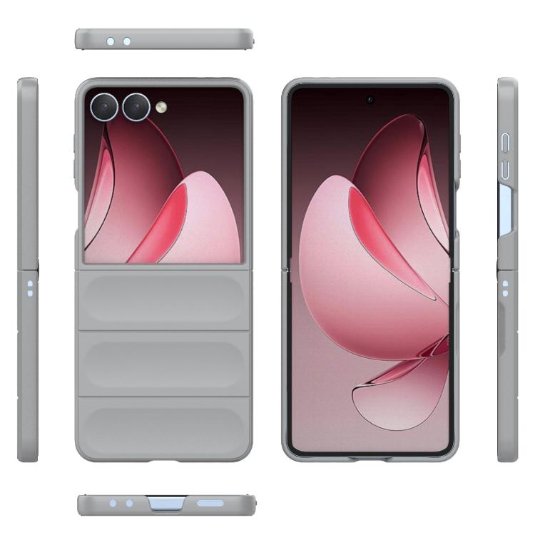 Funda plegable de PC a prueba de golpes con protección mágica para Samsung Galaxy Z Flip7 5G (gris)