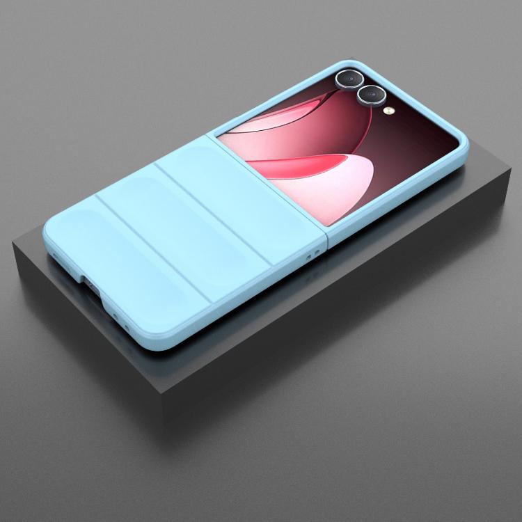 Funda plegable de PC a prueba de golpes con protección mágica para Samsung Galaxy Z Flip7 5G (azul claro)