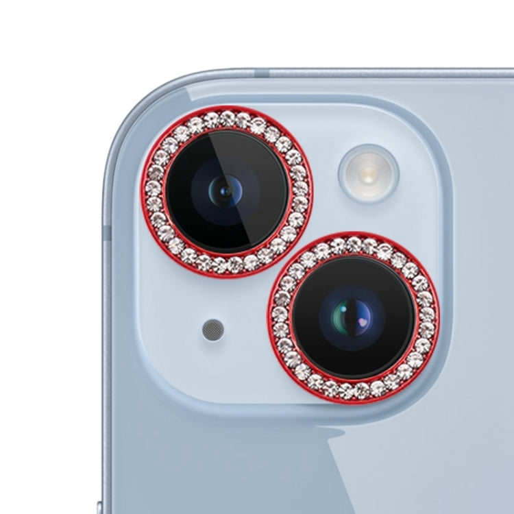 Anillo Protector de Lente Cámara 9H para iPhone 15 Pro Max / 15 Pro (Rojo) - MOVILSTORE