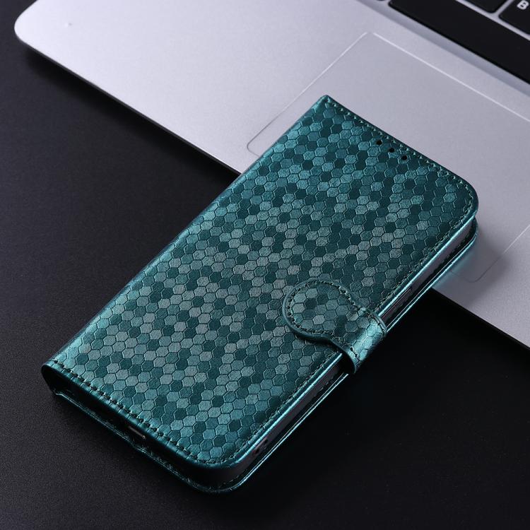 Funda de Cuero para OnePlus Ace 5 y Ace 5 Pro con Textura Panal (Verde)