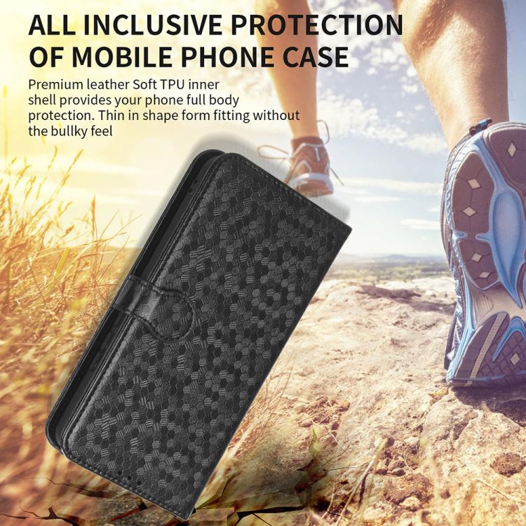 Funda de Cuero para OnePlus Ace 5 y Ace 5 Pro con Textura Panal (Verde)