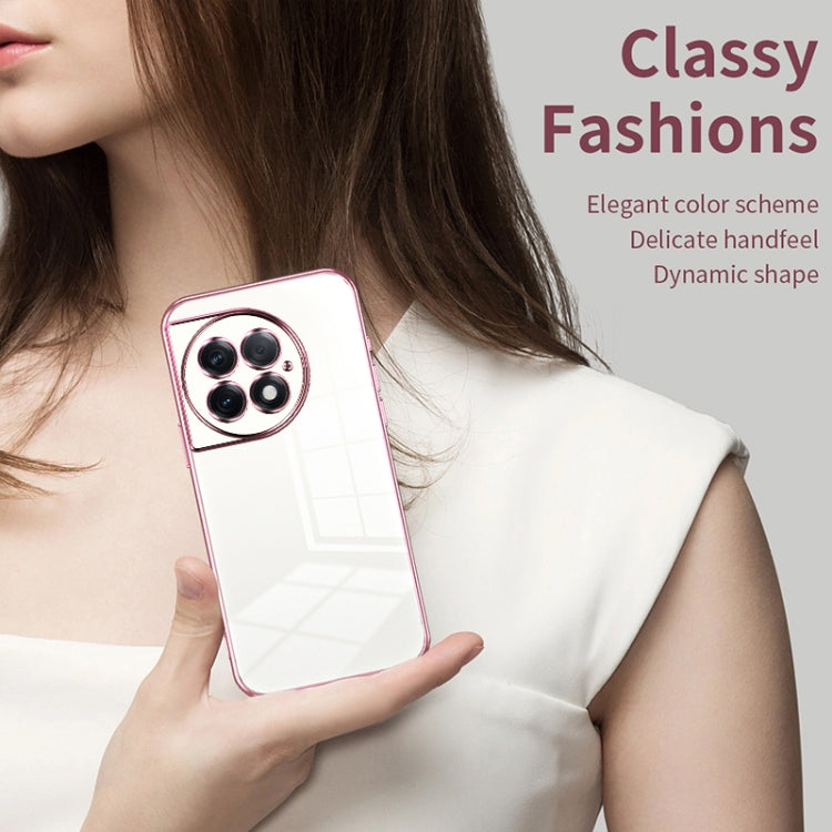 Funda para OnePlus Ace 2 Pro con Orificio Fino y Revestimiento Transparente (Azul)