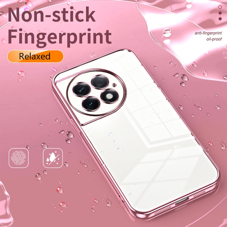 Funda para OnePlus Ace 2 Pro con Orificio Fino y Revestimiento Transparente (Azul)