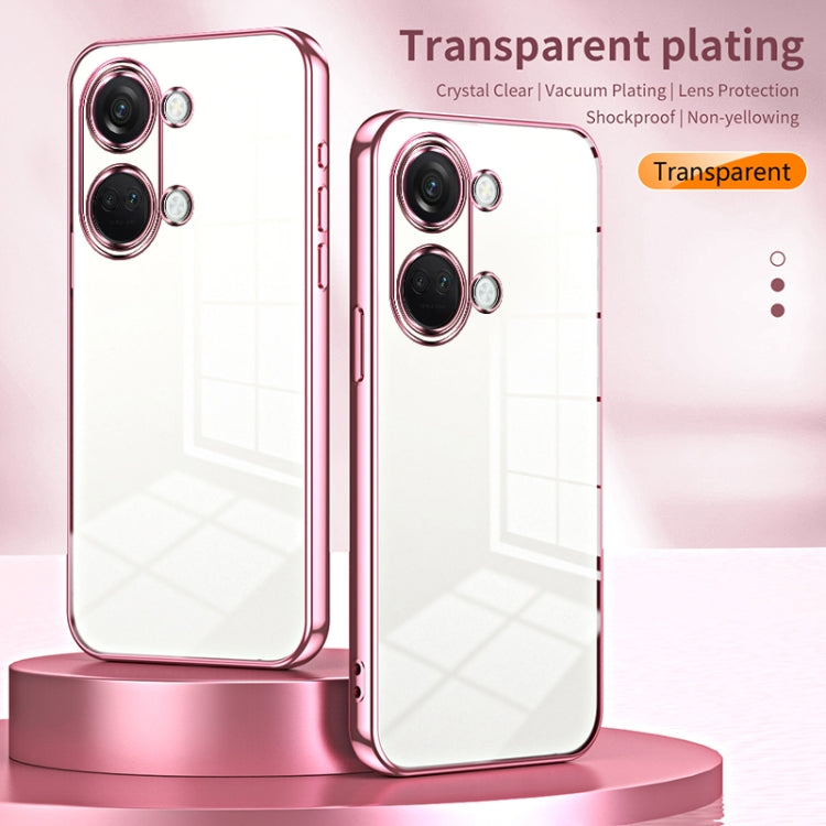Funda para OnePlus Ace 2V y Nord 3 con Orificio Fino y Revestimiento Transparente (Púrpura)