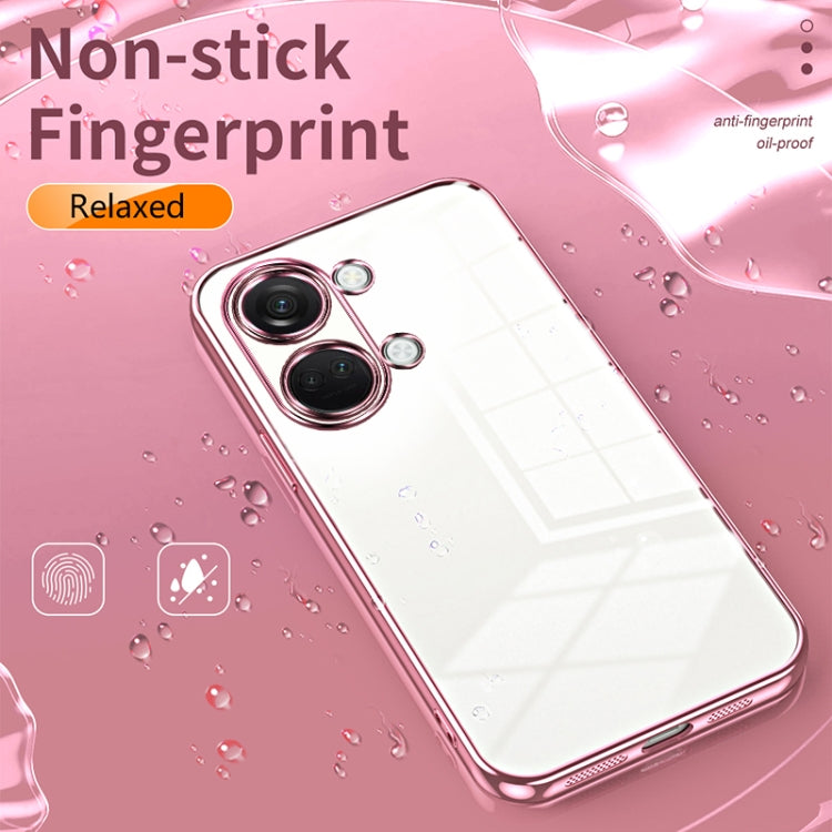 Funda para OnePlus Ace 2V y Nord 3 con Orificio Fino y Revestimiento Transparente (Púrpura)