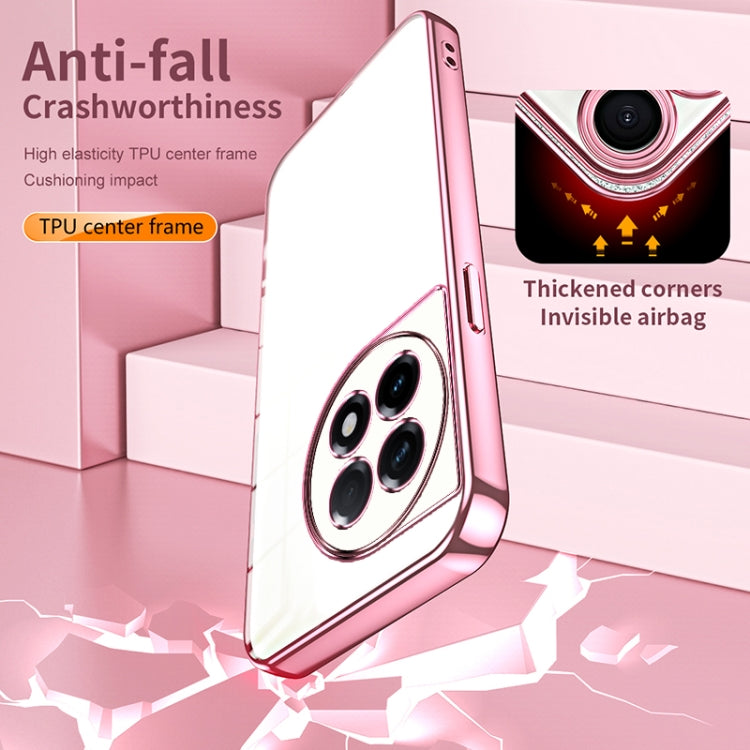 Funda para OnePlus Ace 2 / 11R con Orificio Fino y Revestimiento Transparente (Púrpura)