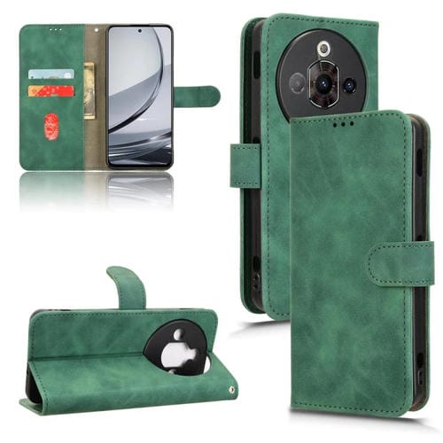 Funda de Cuero con Tapa Magnética para ZTE Nubia Focus Pro (Verde)