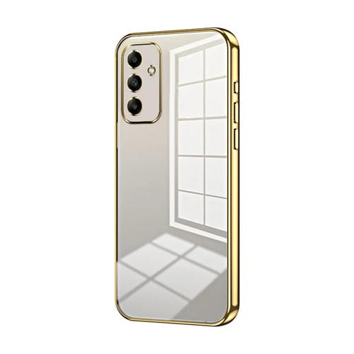 Funda para Teléfono Samsung Galaxy A05S Orificio Fino Revestimiento Transparente (Dorado)