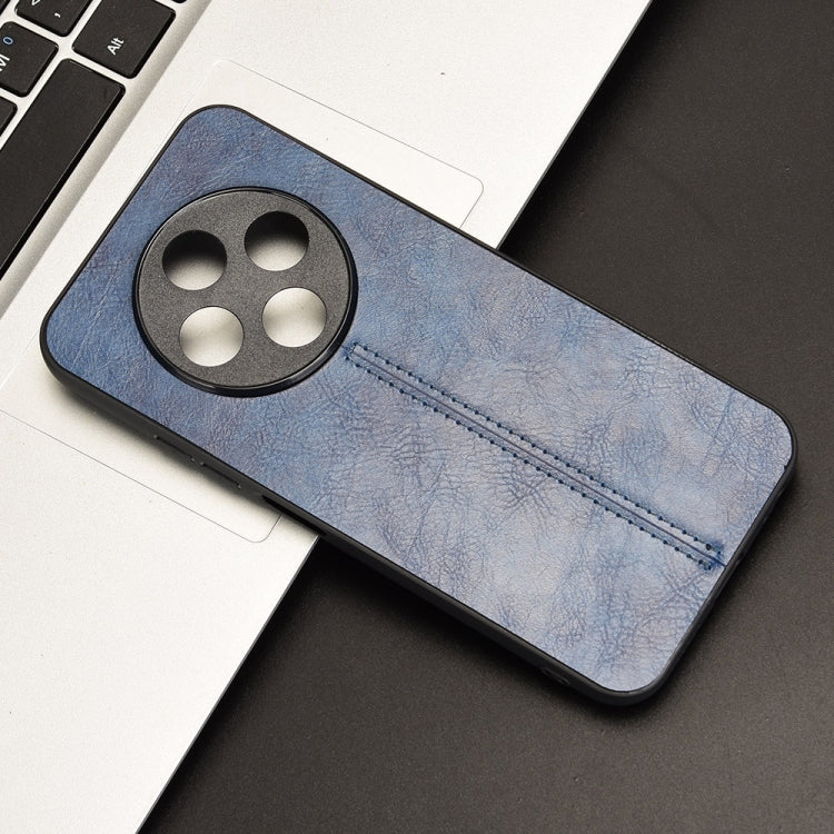 Funda para Teléfono Tecno Spark 30C Diseño Vaca con Costura Trasera (Azul)