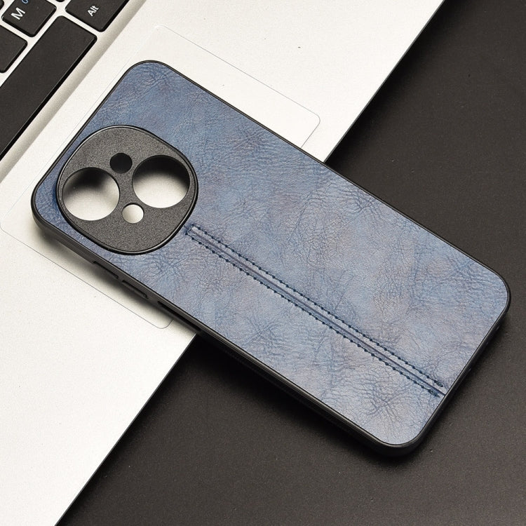 Funda para Teléfono Tecno Spark Go 1 Diseño de Vaca con Costura (Azul)