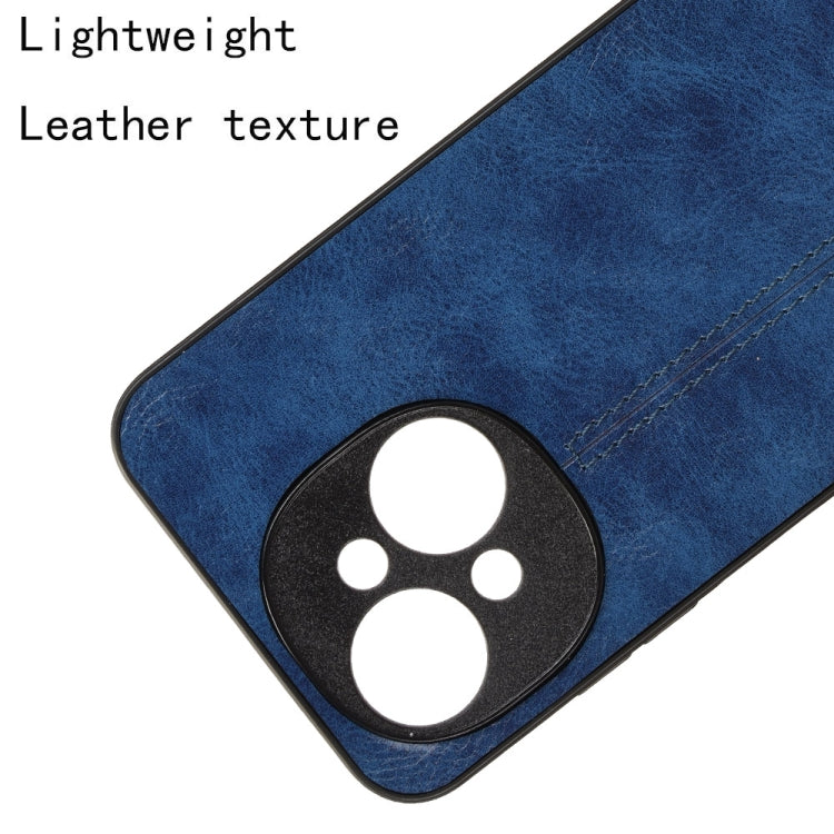 Funda para Teléfono Tecno Spark Go 1 Diseño de Vaca con Costura (Azul)
