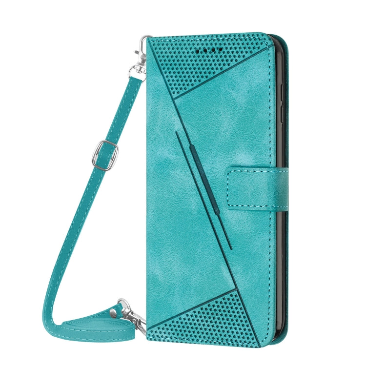 Funda de Cuero Triangular Dream Triangle para Itel A50 con Cordón Largo (Verde)