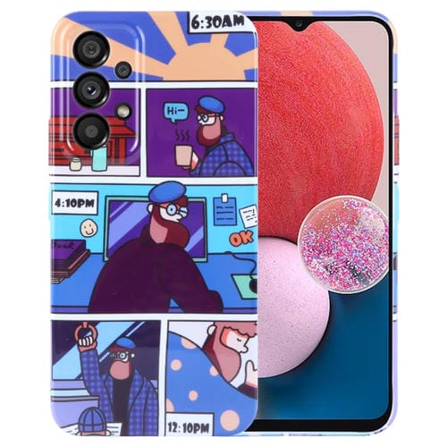 Funda para Teléfono Samsung Galaxy A13 4G PC con Orificio Preciso y Patrón Pintado (Tío Trabajador)