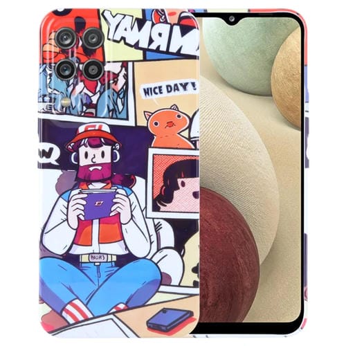 Funda para Teléfono Samsung Galaxy A12 PC con Orificio Preciso y Patrón Pintado (Vacationer)