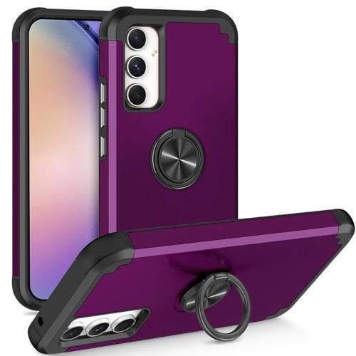 Funda para Samsung Galaxy A54 5G L2 Magnética con Soporte de Anillo Giratorio (Púrpura Oscuro)