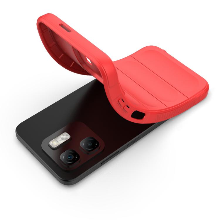 Funda TPU y Franela Infinix Hot 50I 4G Protección Mágica Global (Rojo Vino)