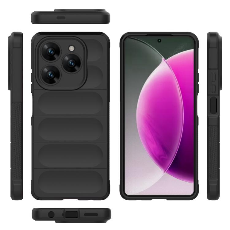 Funda TPU + Franela Tecno Spark 20 Pro 4G con Protección Mágica Global (Negra)