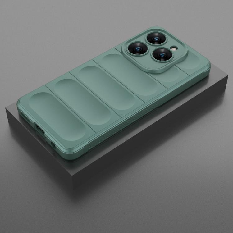 Funda TPU + Franela Protección Mágica Global para Tecno Spark 20 Pro 4G (Verde Oscuro)