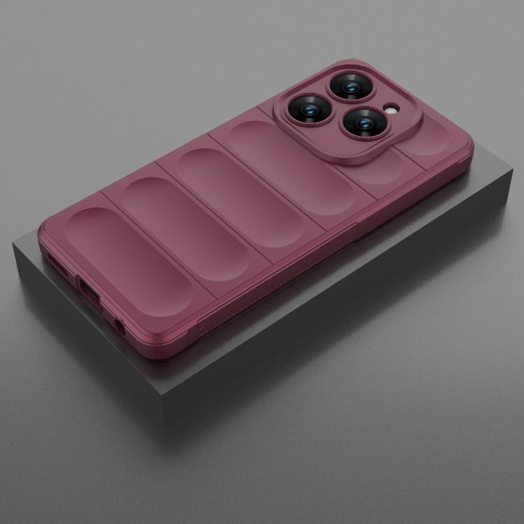 Funda TPU y Franela con Protección Mágica Global para Tecno Spark 20 Pro 4G (Rojo Vino)