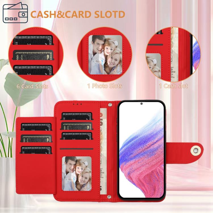 Funda de Cuero con Tapa y Textura Rómbica para OnePlus 13R Ace 5 Pro 5G con Cordón (Rojo)
