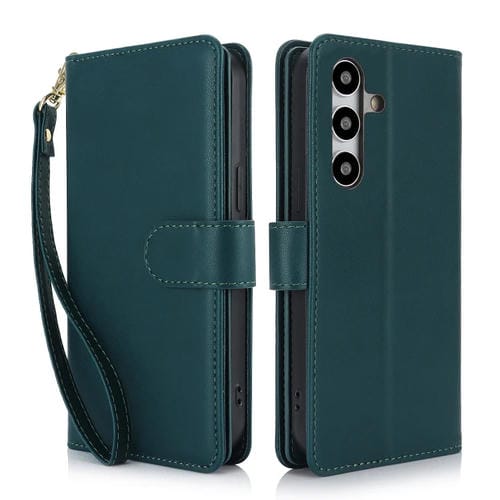 Funda para Teléfono Samsung Galaxy A54 5G Cuero Rfid con Billetera MultiTarjeta (Verde)