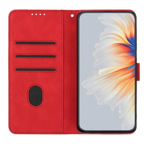 Funda de Cuero para Infinix Hot 10T y Hot 10S con Diseño de Corazón (Rojo)