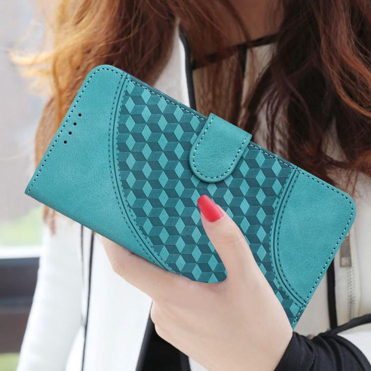 Funda de Cuero con Relieve de Cabeza de Elefante para Infinix Hot 20 4G con Cordón (Azul Claro)