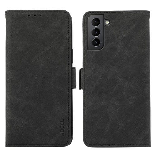 Funda para Teléfono Samsung Galaxy S21 5G Abeel Cuero Rfid Magnético Esmerilado (Negro)