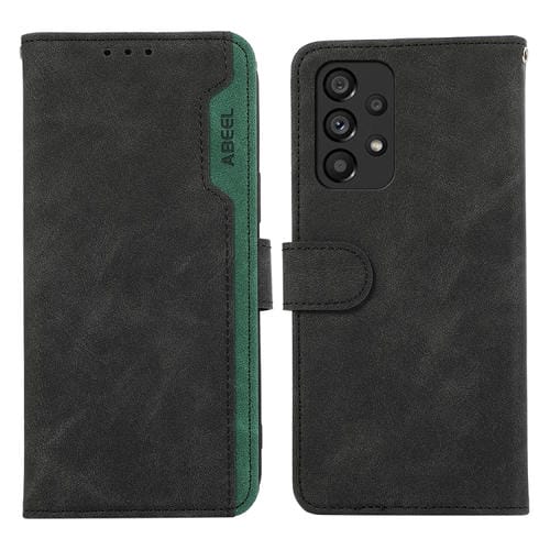 Funda para Teléfono Abeel Samsung Galaxy A23 5G 4G Cuero Rfid Magnética (Negro-Verde)