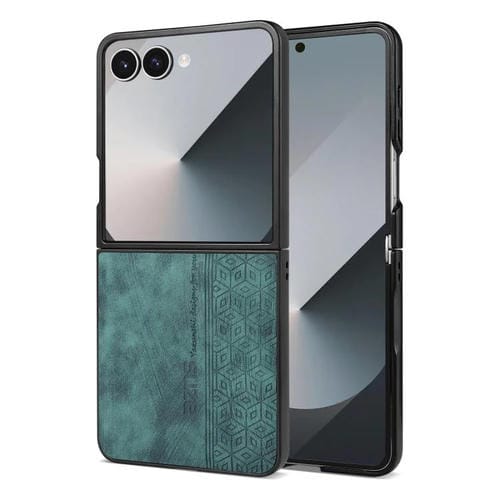 Funda AZNS con relieve 3D para Samsung Galaxy Z Flip7 5G (verde)