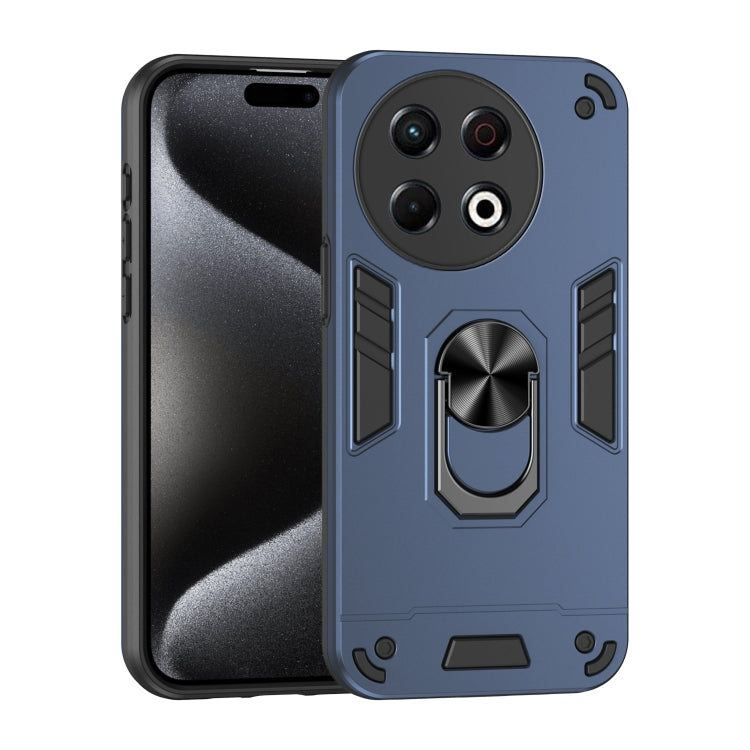 Funda para Teléfono Tecno Spark 30 Pro con Soporte de Anillo y Protección a Prueba de Golpes (Azul)