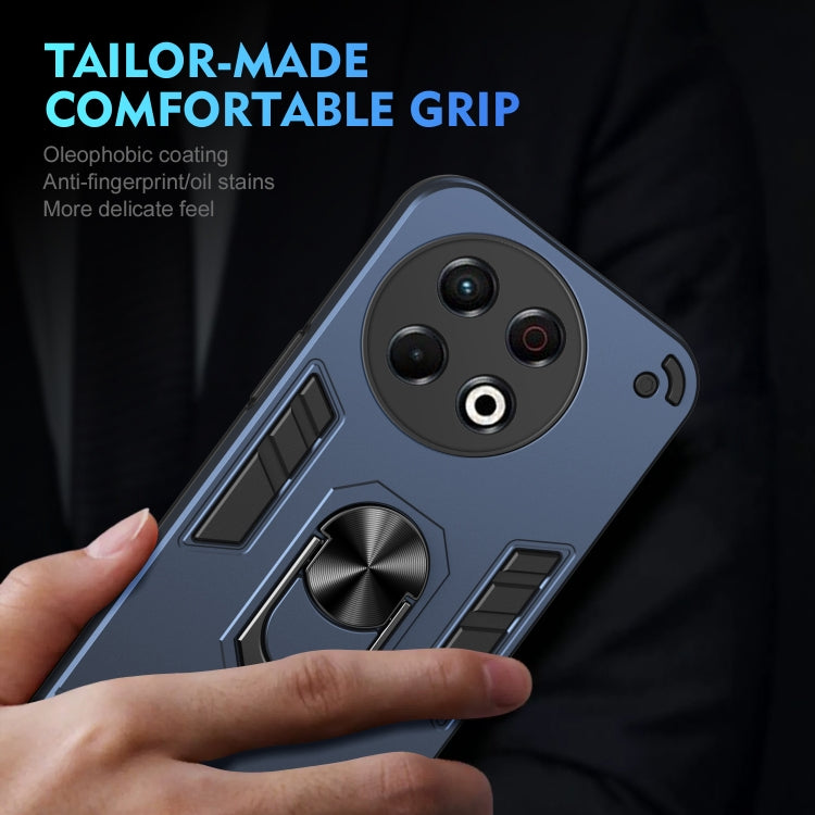 Funda para Teléfono Tecno Spark 30 Pro con Soporte de Anillo y Protección a Prueba de Golpes (Azul)