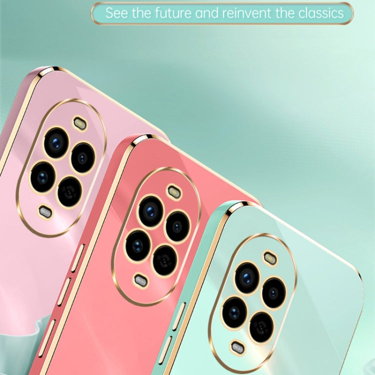 Funda TPU con Borde Dorado y Revestimiento 6D Recto para Huawei Nova 13 Pro Xinli (Azul Celestial)