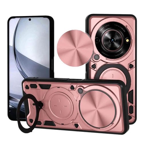 Funda magnética deslizante con textura de CD para ZTE Nubia Focus/Blade A75 5G (rosa)