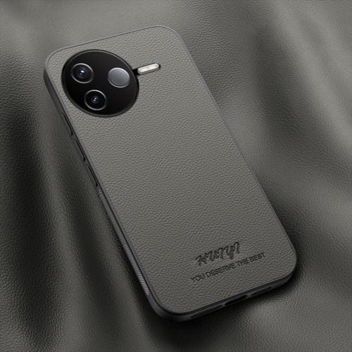 Funda de Cuero Magnética para Teléfono Redmi K80 Huiyi (Gris)