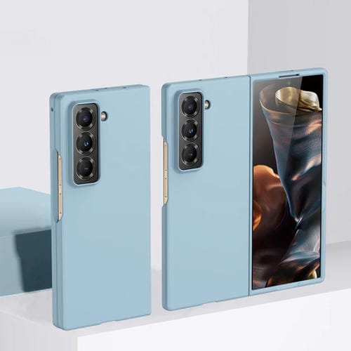 Funda para Teléfono Samsung Galaxy Z Fold Cobertura Total PC Tacto Especial (Azul Cielo)