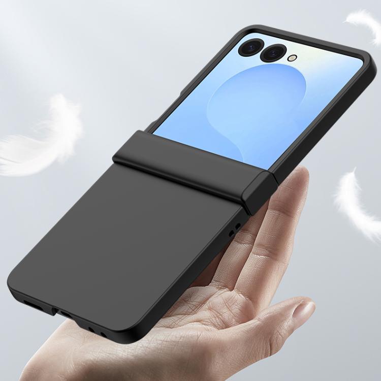 Funda de PC de 3 piezas para Samsung Galaxy Z Flip7, con tacto suave y cobertura total, a prueba de golpes (azul claro)