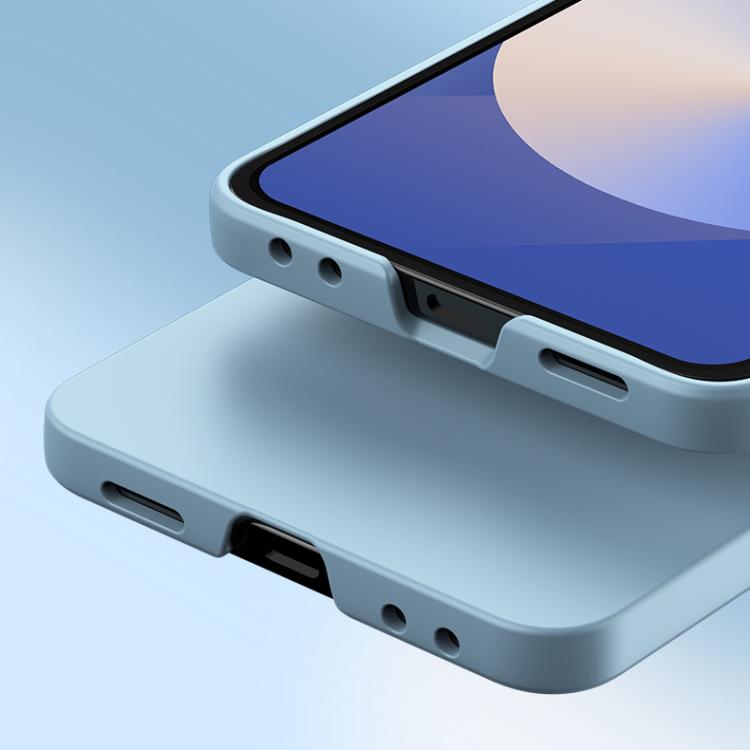 Funda de PC de 3 piezas para Samsung Galaxy Z Flip7, con tacto suave y cobertura total, a prueba de golpes (azul claro)