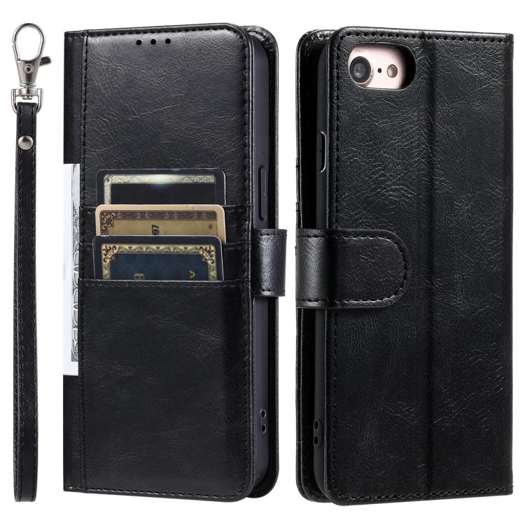 Funda Tipo Billetera Cuero para iPhone 16E Capacidad 6 Tarjetas (Negra)