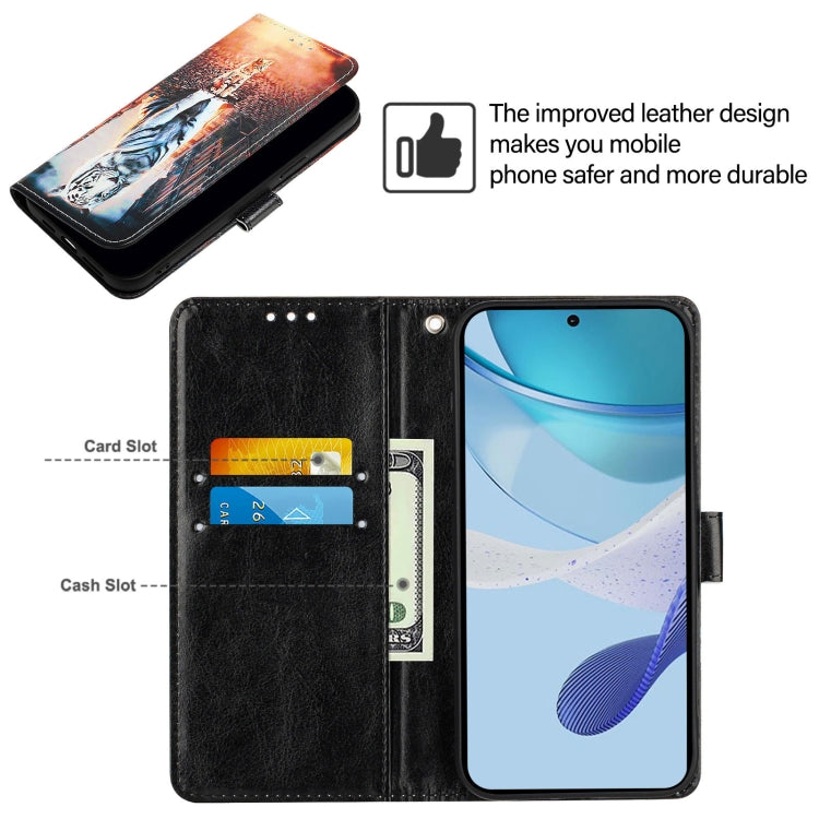 Funda de Cuero para OnePlus Nord N10 5G con Patrón de Gatos y Tigres (Colores)