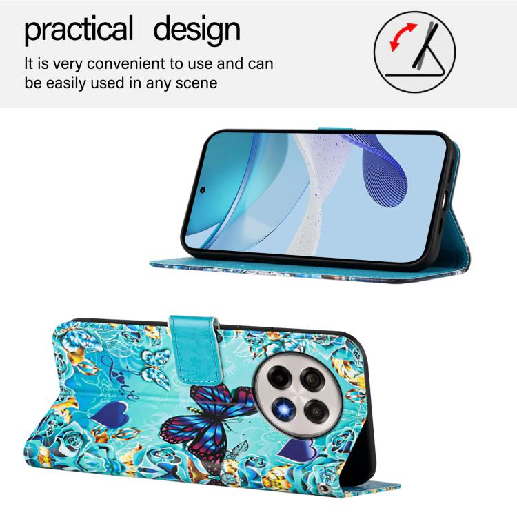 Funda de Teléfono Cuero OnePlus 13R Ace 5 5 Pro Patrón Mariposa Cariñosa