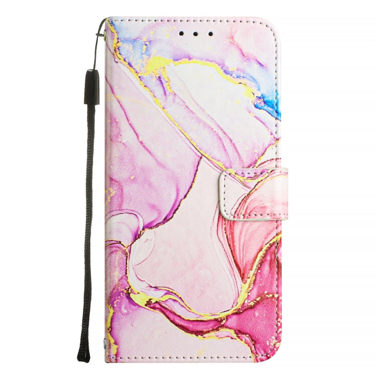 Funda de Cuero con Tapa y Diseño Mármol Pt003 para OnePlus Nord N10 5G (Oro Rosa)