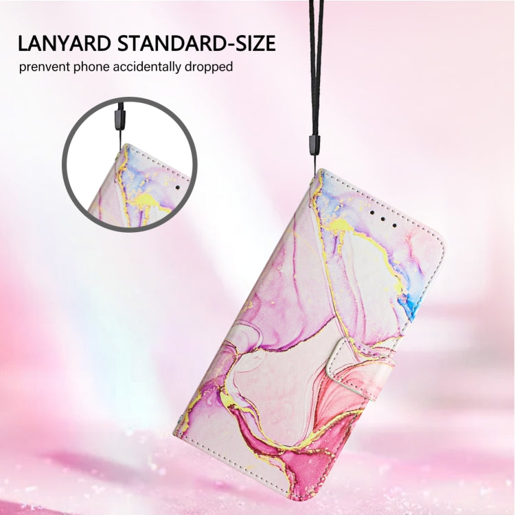 Funda de Cuero con Tapa y Diseño Mármol Pt003 para OnePlus Nord N10 5G (Oro Rosa)