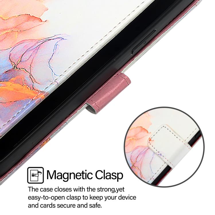 Funda de Cuero con Tapa y Diseño Mármol Pt003 para OnePlus 13R/Ace 5/5 Pro (Galaxy Marble White)