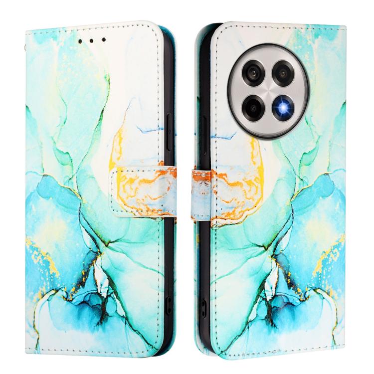 Funda de Cuero con Tapa y Diseño Mármol Pt003 para OnePlus 13R Ace 5 Pro (Verde)