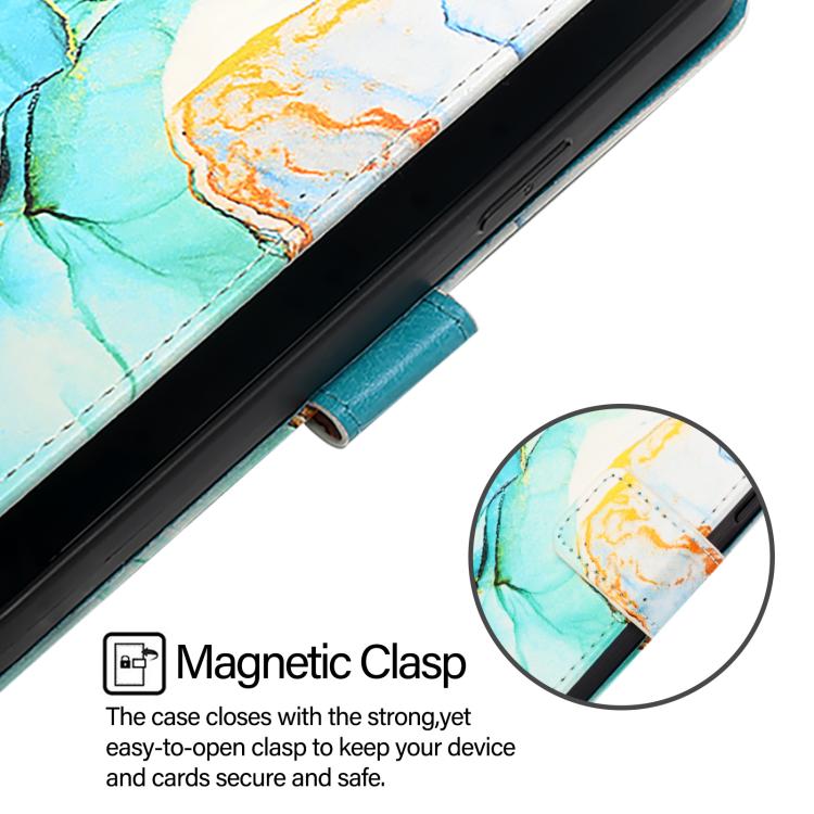 Funda de Cuero con Tapa y Diseño Mármol Pt003 para OnePlus 13R Ace 5 Pro (Verde)