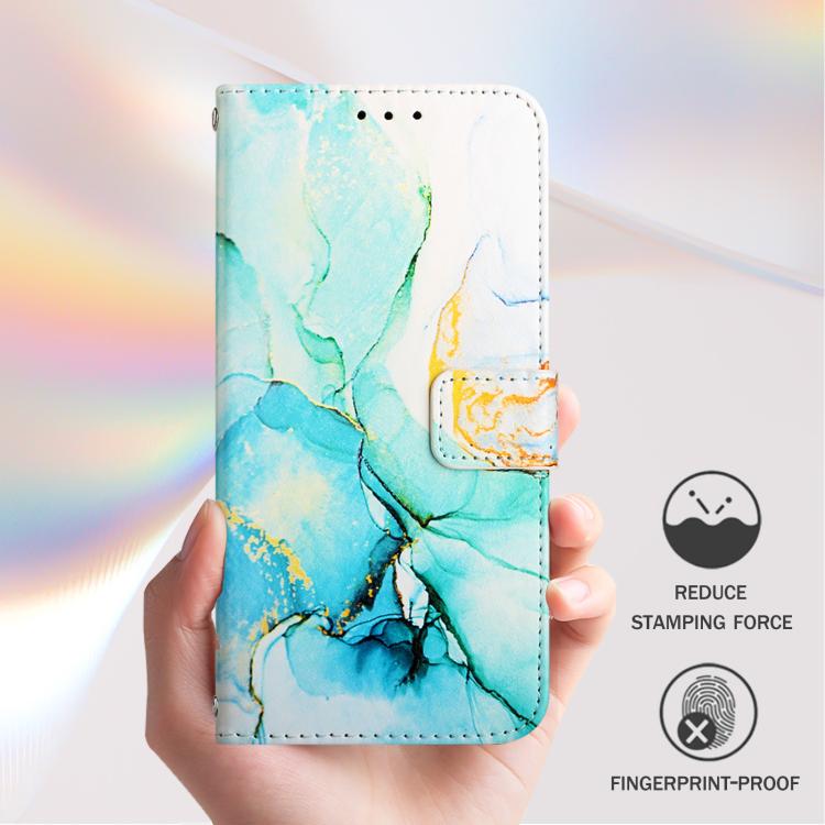 Funda de Cuero con Tapa y Diseño Mármol Pt003 para OnePlus 13R Ace 5 Pro (Verde)