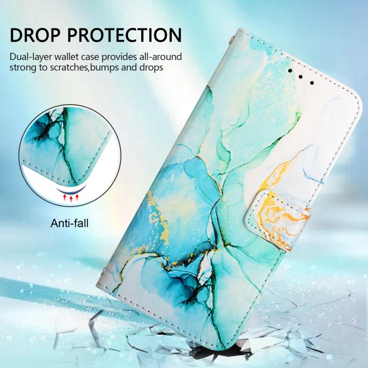 Funda de Cuero con Tapa y Diseño Mármol Pt003 para OnePlus 13R Ace 5 Pro (Verde)