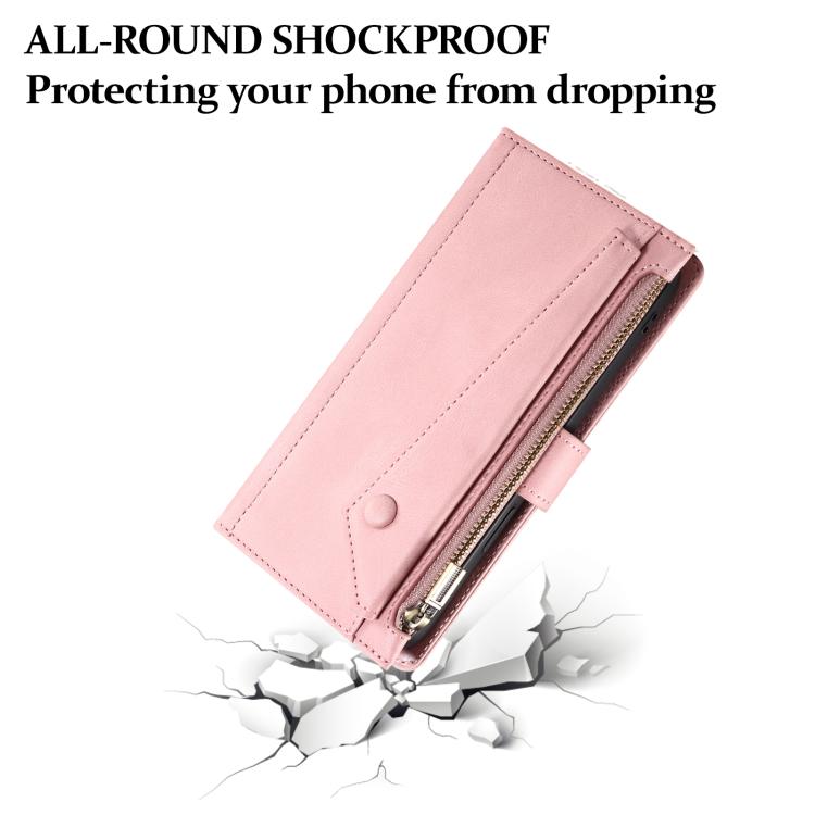 Funda de cuero retro ESEBLE con tecnología RFID para Motorola Edge 60 (oro rosa)